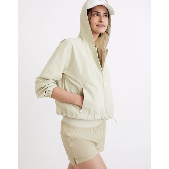Madewell Light Green Hiking Hoodie Cropped Jacket Size Small - Picture 10 of 10